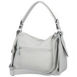 Trendy dámská koženková kabelka na rameno Magdalena, šedá