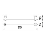 Nimco Lada staroměď držák na ručníky 52 cm LA 19046-80 LA 19046-80