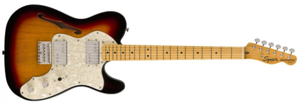 Fender Squier Classic Vibe 70s Telecaster Thinline 3-Tone Sunburst Maple