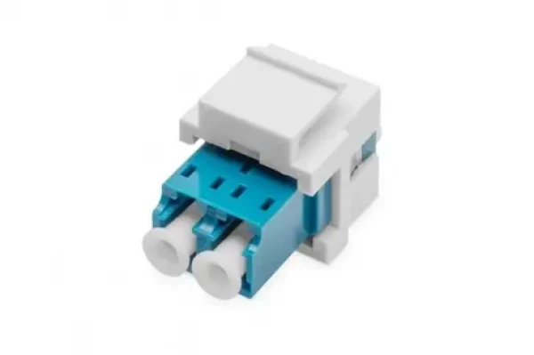 Digitus optická keystone spojka LC-LC modrá / Keystone modul / Singlemode / Duplex (DN-96007-1-K)