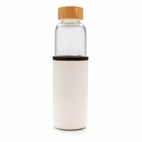 XD Design Skleněná láhev na vodu s ochranným pouzdrem bílá 550 ml (P436.293)