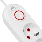 Maclean MCE394 W bílá / Prodlužovací kabel / 3x zásuvka + 3x USB / 2500 W / 1,5 m (MCE394 W)