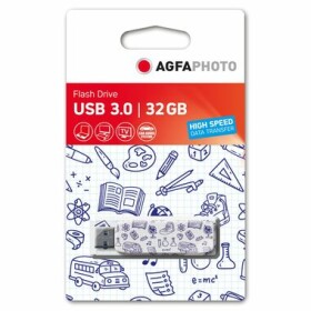 AgfaPhoto USB 3.0 32GB School bílá / Flash Disk / USB-A 3.0 (10549)