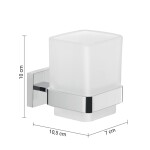 Gedy - ELBA sklenka, mléčné sklo, chrom A01013