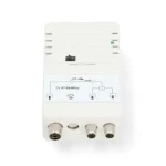 Nedis CATV Zesilovač bílá / Zesílení: 25 dB / 47 - 694 MHz / Počet výstupů: 2 / Ovládání zesílení (SAMP42222WT)