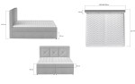 Boxspring Idris Rozměr: 140 x 200 cm, látka: Monolith 09