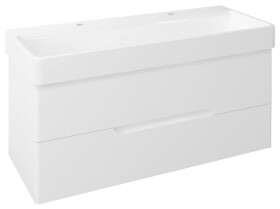 SAPHO - MEDIENA umyvadlová skříňka 117x50,5x48,5cm, bílá mat/bílá mat MD120