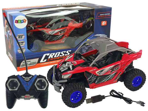 Mamido Terénní auto na dálkové ovládání R/C Cross Country 27 MHz červené