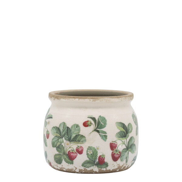 Chic Antique Keramický obal na květiny Fraises Ø 9,5 cm, multi barva, keramika