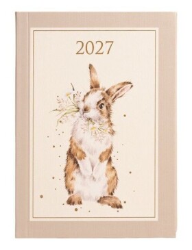Týdenní diář 2027 Wrendale Designs, A6 - Králík