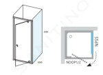 RAVAK - Nexty Pevná boční stěna 1000 mm, chrom/čiré sklo 90OA0C00Z1
