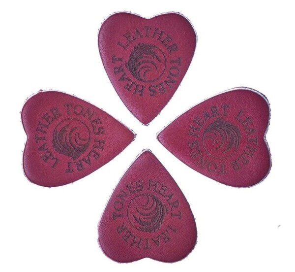 Timber Tones Leather Tones Heart Cognac Leather 4-Pack