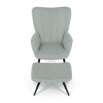 Relaxační křeslo, modrá, manšestrová látka, AK-L7285 BLUE6