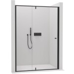 CERANO Sprchové pivotové dveře Santini L/P - 6 mm - černá matná, transparentní sklo - 120x195 cm