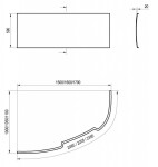 RAVAK - Vanové panely Čelní panel k vaně Asymmetric 1700 mm, levý, bílá CZ48100000