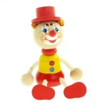 Česká dřevěná hračka Panáček klaun s kloboukem / od 3 let (CH21406)