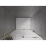 MEXEN/S - Velar L posuvné sprchové dveře 110, transparent, zlatá kartáčovaná 871-110-003-01-55