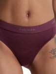 Dámské merino kalhotky ICEBREAKER Wmns Merino 125 Cool-Lite Sprite Hipster, Dark Berry velikost: XS