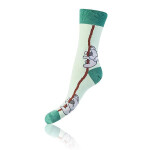 Dárková krabička zábavných crazy ponožek 4 páry CRAZY SOCKS BOX - BELLINDA - světle zelená 39 - 42