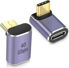 PremiumCord Adaptér USB-C zahnutý 90° 40 Gbps / Adaptér / hliníkový (kur31-39)
