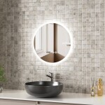 Erga Deam, kulaté LED zrcadlo 50cm, 3 barvy světla, přední osvětlení, vyhřívací podložka proti zapaření, ERG-V01-Deam-5050-CL ERG-V01-DEAM-5050-CL