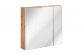 COMAD - Zrcadlová skříňka 80cm 3 dvířka DUB CAPRI 5907611647851