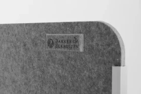 Bakker Elkuizen Safety Screen zadní stěna šedá / Akustický paravan na stůl / kulatý / bez akrylového okna (BNESSBLGY140)