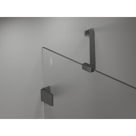 MEXEN/S - Lunar vanová zástěna FIX 70 x 150, transparent, grafit metal 897-070-000-95-00