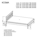 Postel Kosma Barva korpusu: Bílá, Rozměr: 160 x 200 cm, Matrace: Bonell matrace
