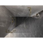 MEXEN/S - Lunar L Duo sprchový kout dveře křídlové 90 x 90, transparent, zlato 834L-090L-090P-50-00