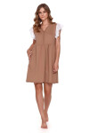 Dámská těhotenská košile 9903 brown - Doctornap hnědá S