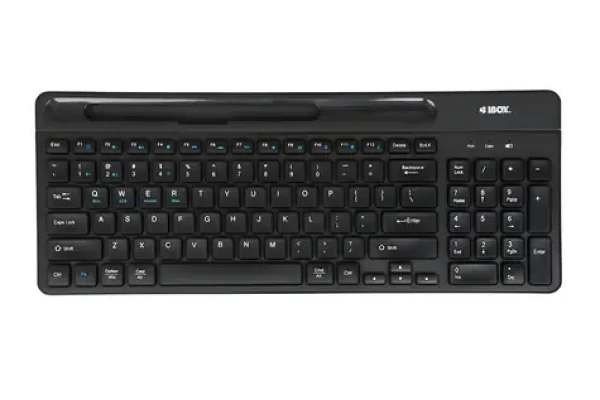 Kallisto Smart černá / Bezdrátová klávesnice / Bluetooth + RF / Plná velikost / AAA baterie (IKC3010B)