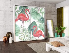 FRONTI Šatní skříň PENELOPA 205 Plameňáci 6942