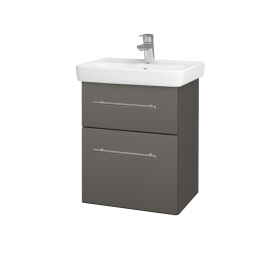 Dřevojas - Umyvadlová skříňka GO SZZ2 50 - N06 Lava / Úchytka T02 / N06 Lava 204587B