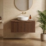 REA - Koupelnová skříňka pod umyvadlo Core 80cm Brown REA-M0412
