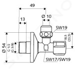 SCHELL - Comfort Rohový regulační ventil, chrom 049070699