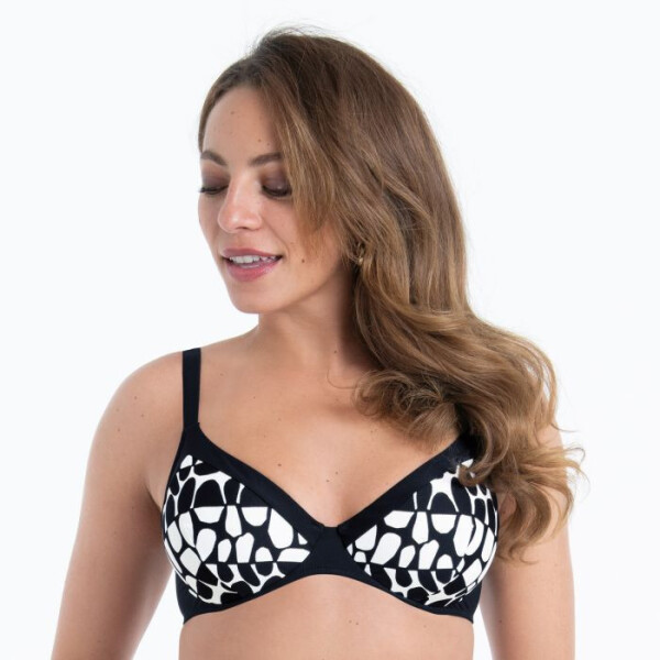 Dámská plavková podprsenka Marisol Top Bikini - horní díl 8458-1 černobílá - Anita Classix 75C