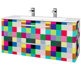 Dřevojas - Umyvadlová skříňka GIO SZZ2 120 - Individuální odstín dle RAL/NCS / Úchytka T01 / Individuální odstín dle RAL/NCS 406905A