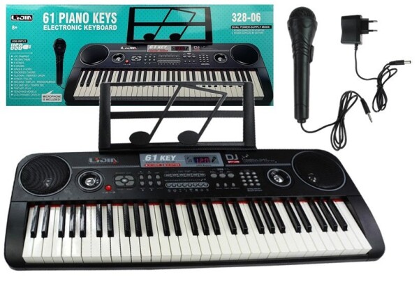 Mamido Velký keyboard pro děti USB vstup + mikrofon