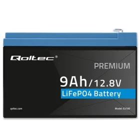 Qoltec baterie LiFePO4 12,8V 9Ah / Baterie / 115,2 Wh / BMS (53700)