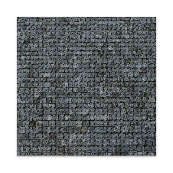 BRIXIES Plus 225.003 Designová podložka na stavění - dlažební kostky 25,5 x 25,5 cm