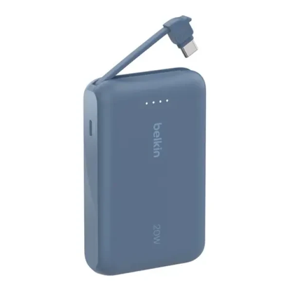 Belkin BOOST CHARGE PowerBanka 10000mAh + integrovaný kabel modrá / 20W PD / USB-C (BPB021hqBL)