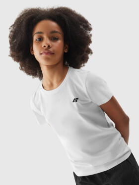 Dívčí hladké tričko 4F bílé
