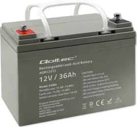 Qoltec Baterie AGM 36Ah / Baterie / 12V / max. 540A (53084)