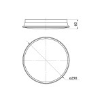 SAPHO - SILVER stropní LED svítidlo, Ø 29cm, 10W, 230V, 3000K/4000K/6500K, IP44, chrom AU480