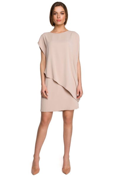 Dámské šaty S262 - Stylove XXL-44 bežová(oříšková)