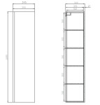 CERSANIT - SLOUPEK MODUO 40 BÍLÁ S929-020