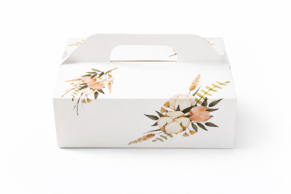 Výslužková krabice s rukojetí Pink 26x18x9,5cm