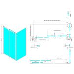 AQUALINE - UGGA posuvné sprchové dveře 1000, čiré sklo ATS100