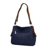 Trendy dámská koženková crossbody kabelka Julianna, tmavě modrá